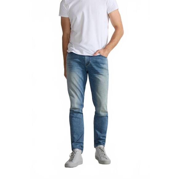 NEW MONFRERE brando slim fit jeans in medium indigo